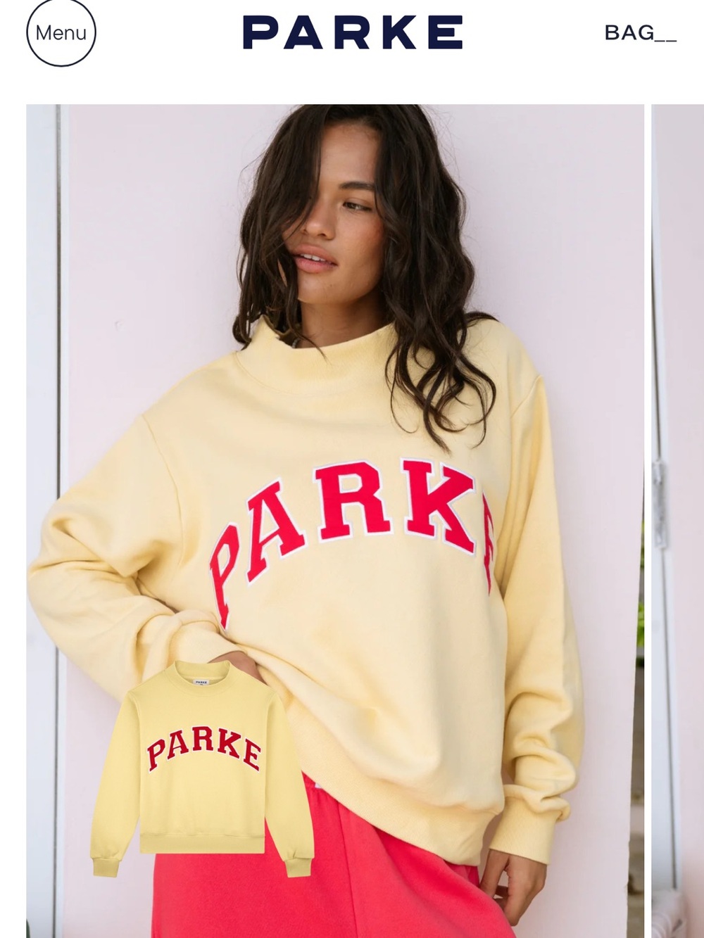 Parke Yellow Logo Sweatshirt - Parke
